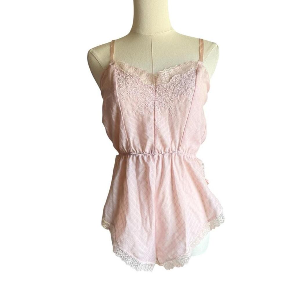 Vintage blush pink lace babydoll